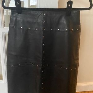 Son-Ya Black Studded Leather skirt
